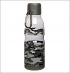 Бутылка для напитков черный милитари из акрилонитрила с крышкой из полистирола 600 мл