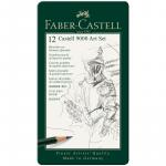 Набор карандашей ч/г Faber-Castell Castell 9000 Art Set, 12  шт., 2H-8B, заточен., метал. кор., 119065