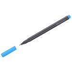 Ручка капиллярная Faber-Castell Grip Finepen светло-синяя, 0,4 мм, трехгранная, 151647