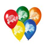 Воздушные шары 25 шт, 10"/25см "С Днем рождения!", Тачка (микс)