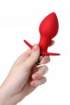 Анальная вибровтулка ToDo by Toyfa Glam, силикон, красная, 9,7 см, O 4 см