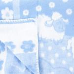 Одеяло детское байковое жаккардовое голубой