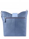 Сумка БРЕНДА ЛАЗУРЬ кожа флотер металлик синий/голубой