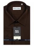 3011TBS Темно-коричневая мужская рубашка больших размеров