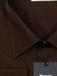 3011TBS Темно-коричневая мужская рубашка больших размеров