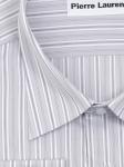 1622СTBS Хлопковая серая мужская рубашка больших размеров в полоску
