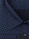 1611TBS Темно-синяя мужская рубашка больших размеров