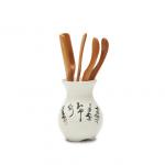 Инструменты для чайной церемонии "Письмена"  (Фарфор, Дерево)