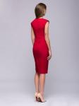 Красное платье-футляр без рукавов
