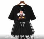 Детский костюм хайп МИККИ черная футболка и шорты Xi