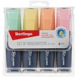 Набор текстовыделителей Berlingo Textline HP200, 4 цв., пастельные цвета, 1-5 мм, европодвес, T5020
