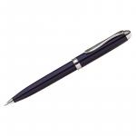 Ручка шариковая Berlingo Silk Standard синяя, 0,7 мм, корпус синий/хром, поворот., пластик. футляр, CPs_70322