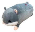 Игрушка с пледом ХОМЯК - серый р-р 130х160