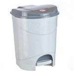 Ведро-контейнер для мусора (урна), 11 л, с педалью, пластик, мраморный, М 2891