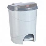 Ведро-контейнер для мусора (урна), 19 л, с педалью, пластик, мраморный, М 2892