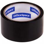 Клейкая лента упаковочная OfficeSpace, 48 мм*40 м, 45 мкм, черная, ШК, КЛ_18878