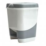 Ведро-контейнер для мусора (урна) OfficeClean, 20 л, с педалью, пластик, серое, 299882