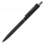 Ручка подарочная шариковая BRAUBERG Larghetto, СИНЯЯ, корпус черный с хромом, линия 0,5мм, 143476