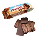 Печенье ЮБИЛЕЙНОЕ с какао и шоколадной глазурью, 116г, ш/к 59206