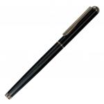 Ручка подарочная перьевая BRAUBERG Larghetto, СИНЯЯ, корпус черный с хромом, линия 0,25мм, 143477