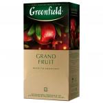 Чай GREENFIELD (Гринфилд) "Grand Fruit", черный, гранат-розмарин, 25 пак. в конв. по 1,5г, ш/к 13874
