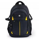 Рюкзак BRAUBERG TITANIUM для старшеклассников/студентов/молодежи, желтые вставки, 45х28х18см, 224385