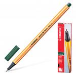 Ручка капиллярная (линер) STABILO Point 88, ЦВЕТ ТРАВЫ, корпус оранжевый, линия 0,4мм, 88/63