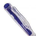 Ручка шариковая автоматическая с грипом STAFF Basic, СИНЯЯ,корпус прозр., 0,7мм,линия 0,35мм, 142820