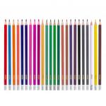 Карандаши цветные стираемые с резинкой ПИФАГОР "МАГИЯ", 24 цвета, пластиковые, 181576