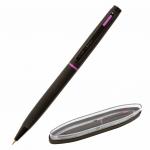 Ручка подарочная шариковая BRAUBERG Tono, СИНЯЯ, корпус черный, синие детали, 0,5мм, 143489