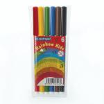 Фломастеры 6 ЦВЕТОВ CENTROPEN "Rainbow Kids", трехгранные, смываемые, вентил.колпачок, 7550/6ET