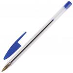 Ручка шариковая STAFF Basic BP-01, письмо 750 метров, СИНЯЯ, длина корпуса 14 см, 0,5мм, 141672