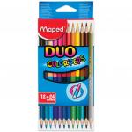 Карандаши двусторонние MAPED (Франция) "Color'Peps Duo", 12 штук, 24 цвета, трехгранные, 829600