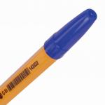 Ручка шариковая STAFF ORANGE C-51, СИНЯЯ, корпус оранжевый, узел 1мм, линия письма 0,5мм, 143332