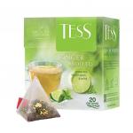 Чай TESS (Тесс) "Ginger Mojito", зеленый с ароматом мяты и лайма, 20 пирамидок по 1,8г, ш/к 07880