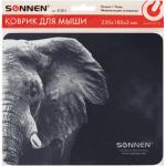 Коврик для мыши SONNEN "ELEPHANT", резина+ткань, 220х180х3 мм, 513312