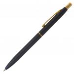 Ручка подарочная шариковая BRAUBERG Brioso, СИНЯЯ, корпус черный с золотистым, линия 0,5мм,143466