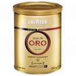 Кофе молотый LAVAZZA "Qualita Oro", арабика 100%, 250г, жестяная банка, RETAIL, ш/к 20580
