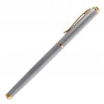 Ручка подарочная перьевая BRAUBERG Maestro, СИНЯЯ, корпус серебристый с золот,линия 0,25мм,143469