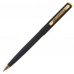Ручка подарочная шариковая BRAUBERG Maestro, СИНЯЯ, корпус черный с золот., линия 0,5мм, 143470
