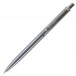 Ручка подарочная шариковая BRAUBERG Larghetto, СИНЯЯ, корпус серебристый с хромом, 0,5мм, 143474