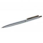 Ручка подарочная шариковая BRAUBERG Larghetto, СИНЯЯ, корпус серебристый с хромом, 0,5мм, 143474