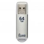 Флеш-диск 64GB SMARTBUY V-Cut USB 3.0, металл. корпус, серебристый, SB64GBVC-S3