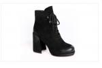 0Z0240-02-1А черный (Иск.замша/Байка) Ботинки женские