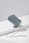 Клатч футляр Улыбка Джоконды голографический металлик со съемной цепочкой