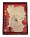 Часы с циферблатом под роспись "Весенний букет" с красками арт.ДНИ138