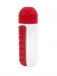 Бутылка для воды с таблетницей Litzen Pellet, красный