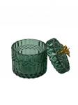 Шкатулка для украшений Roslin Floox, 9х9х11 см, цв.зеленый, стекло