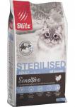 Blitz корм для кошек стерилизованных Индейка 2кг Sensitive Adult Sterilized Turkey Блиц