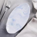 Блюдо сервировочное «Мрамор», 21?11?2 см, цвет голубой